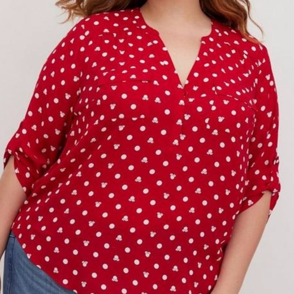 TORRID Red Polka Dot Women's Top